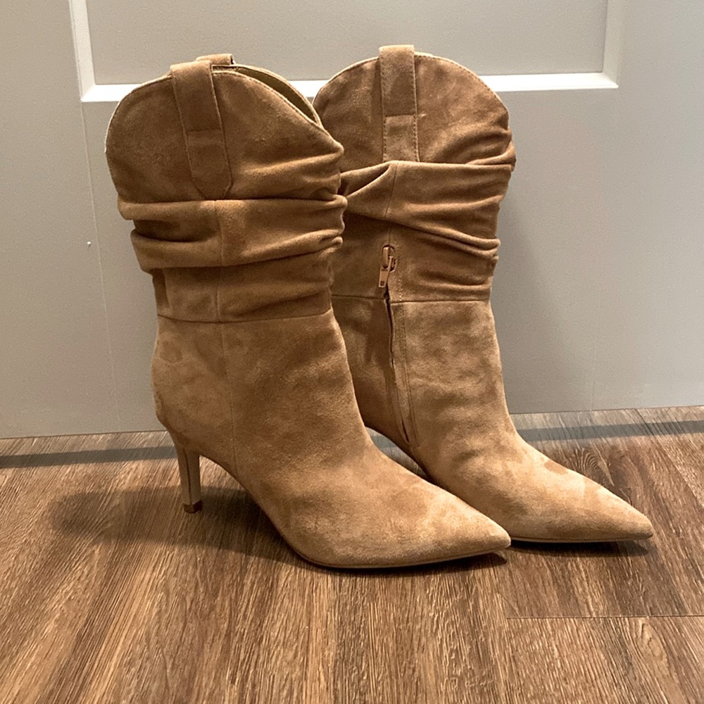 Nine West Women's Gonda Mid Calf Boot Yellowstone Beth size 6